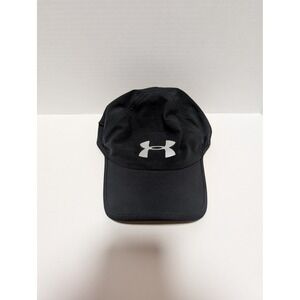 Under Armour Men's Black Adjustable Athletic Hat Running Cap UA Logo Sports